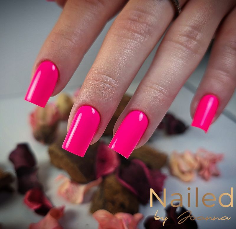 Pink square nails