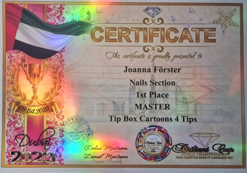 Certificate, Brilliant World Cup Dubai: place 1, Tip Box Cartoons 4 Tips